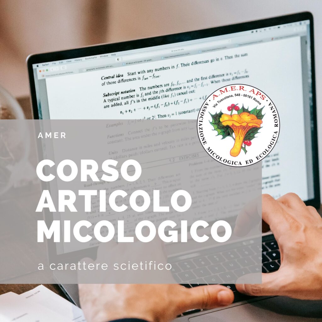 Criteri per la stesura di un articolo micologico a carattere scientifico